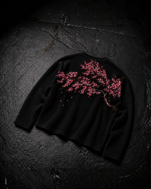 Black Falling Petals Waffle