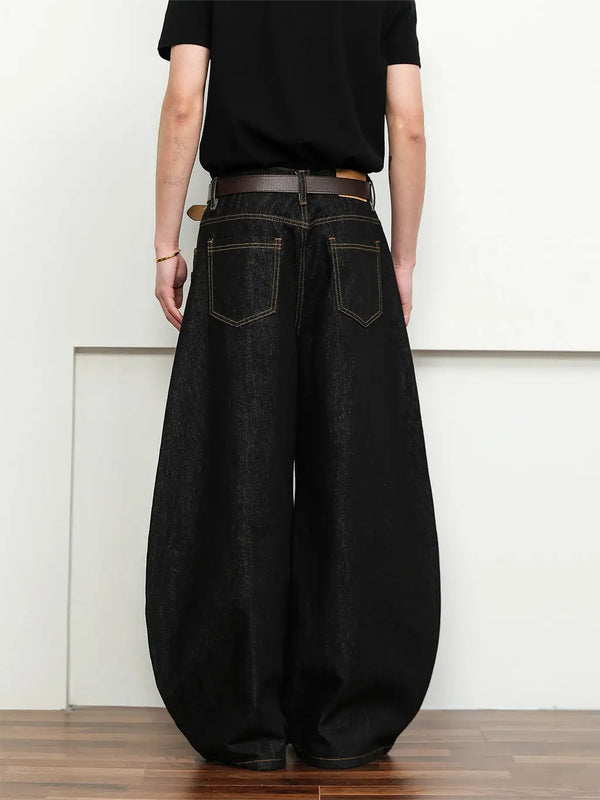 STEALTH BLACK BAGGY DENIM