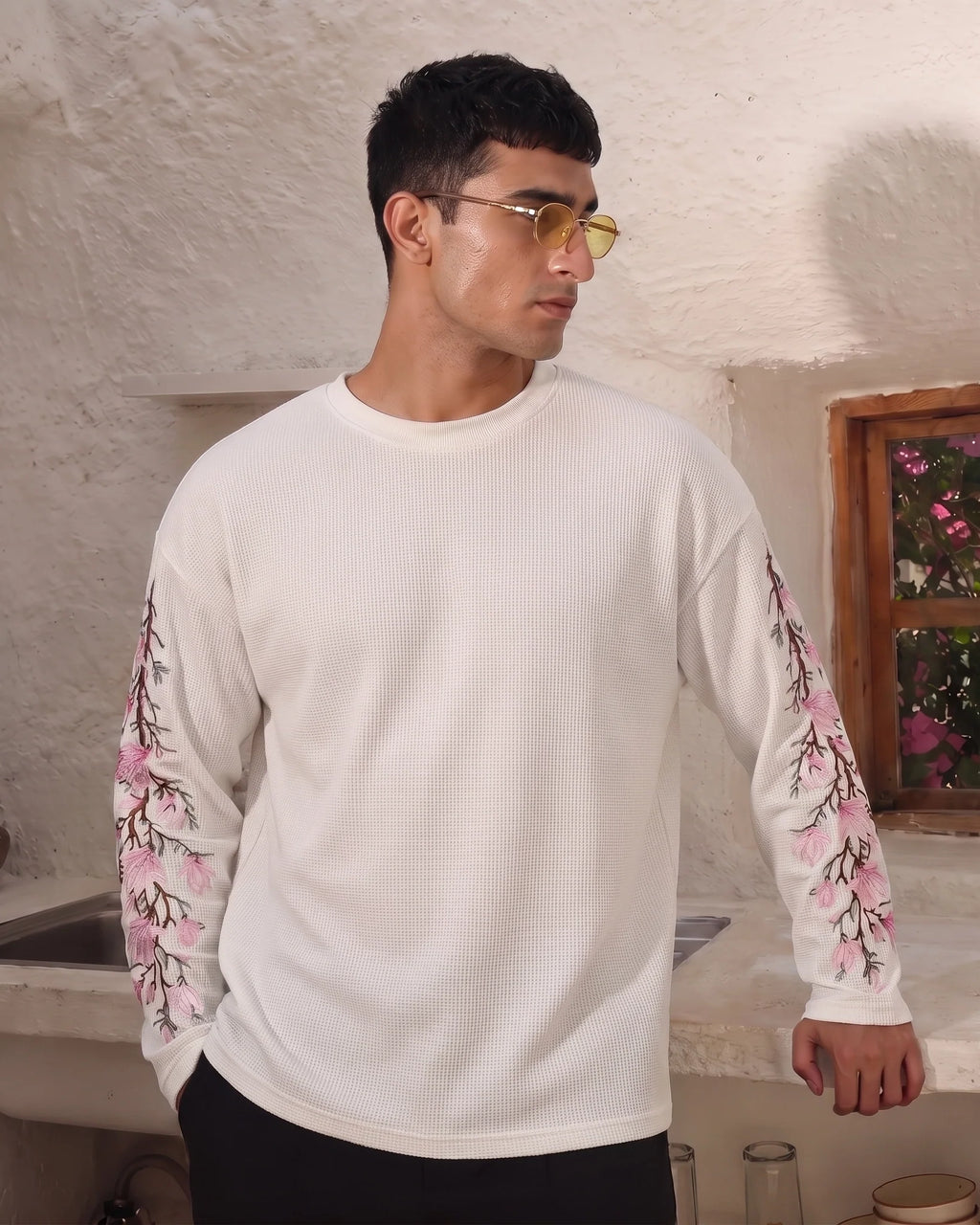 Bloodline White Waffle Tee