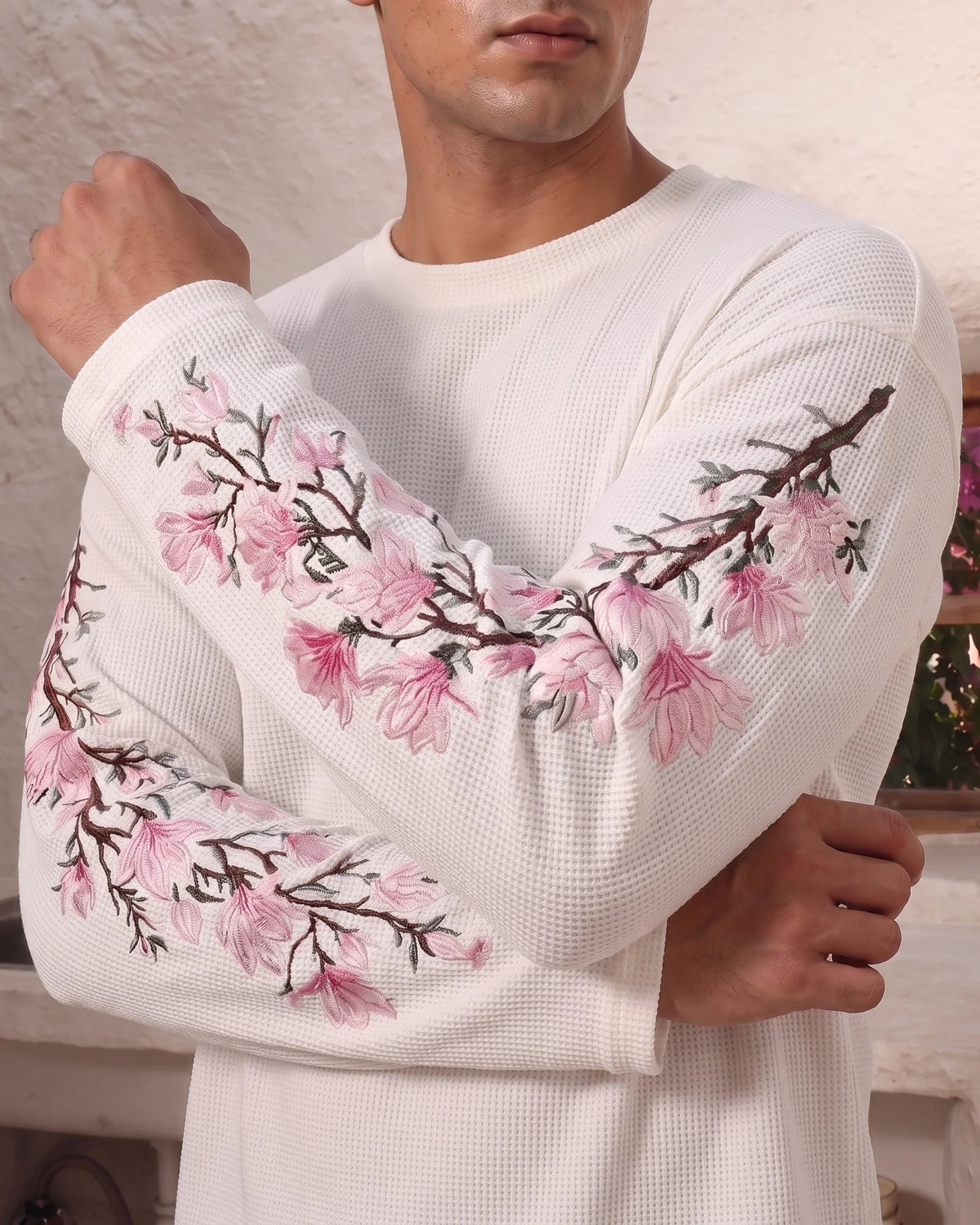 Bloodline White Waffle Tee