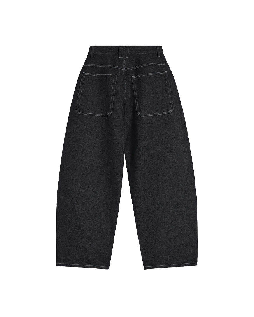 Phantom Black Barrel Fit Denim