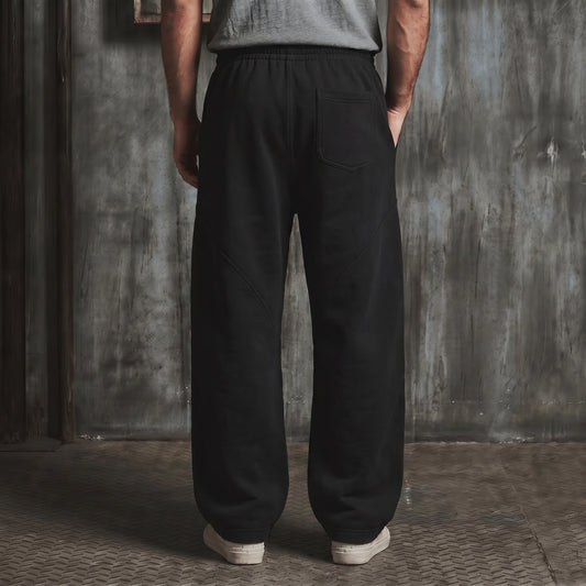 Shadow Black Oversized Sweatpants