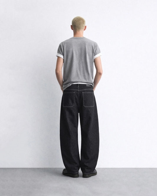 Phantom Black Barrel Fit Denim