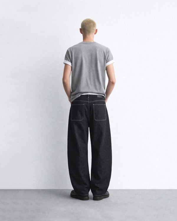 Phantom Black Barrel Fit Denim
