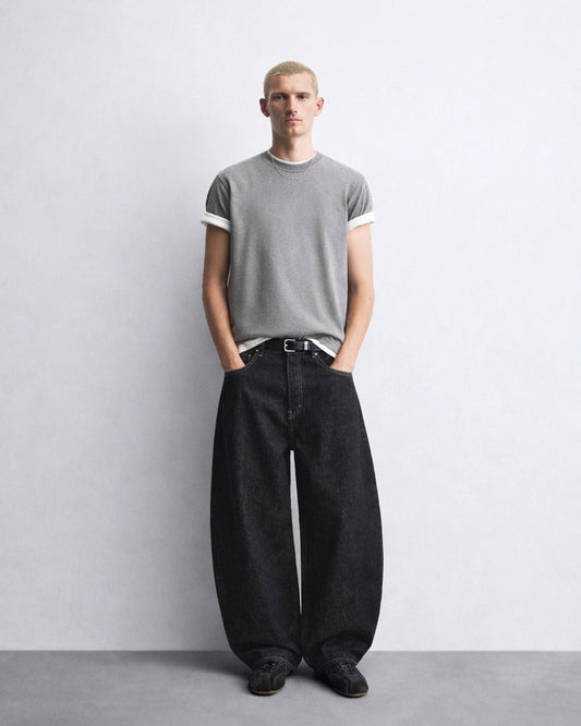 Phantom Black Barrel Fit Denim