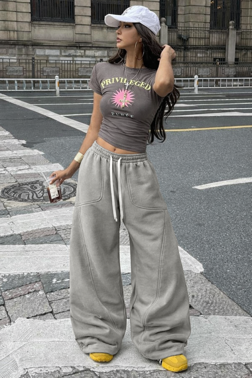 Cloud Grey Oversized Sweatpants