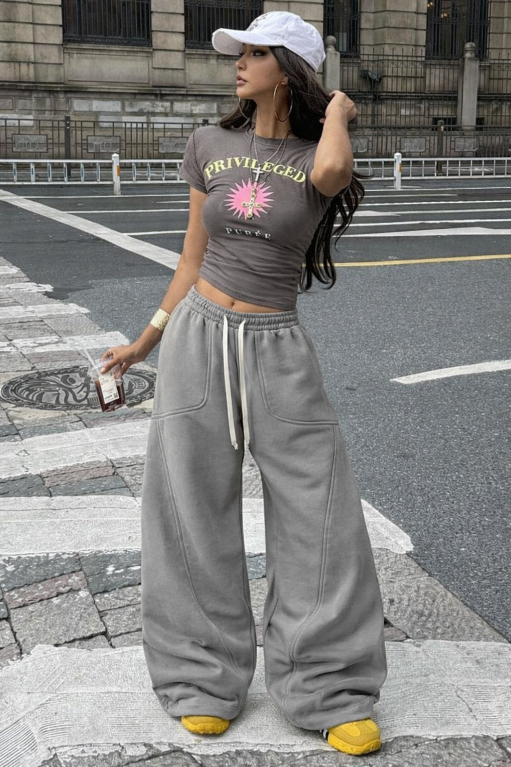 Cloud Grey Oversized Sweatpants