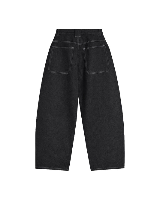 Phantom Black Barrel Fit Denim