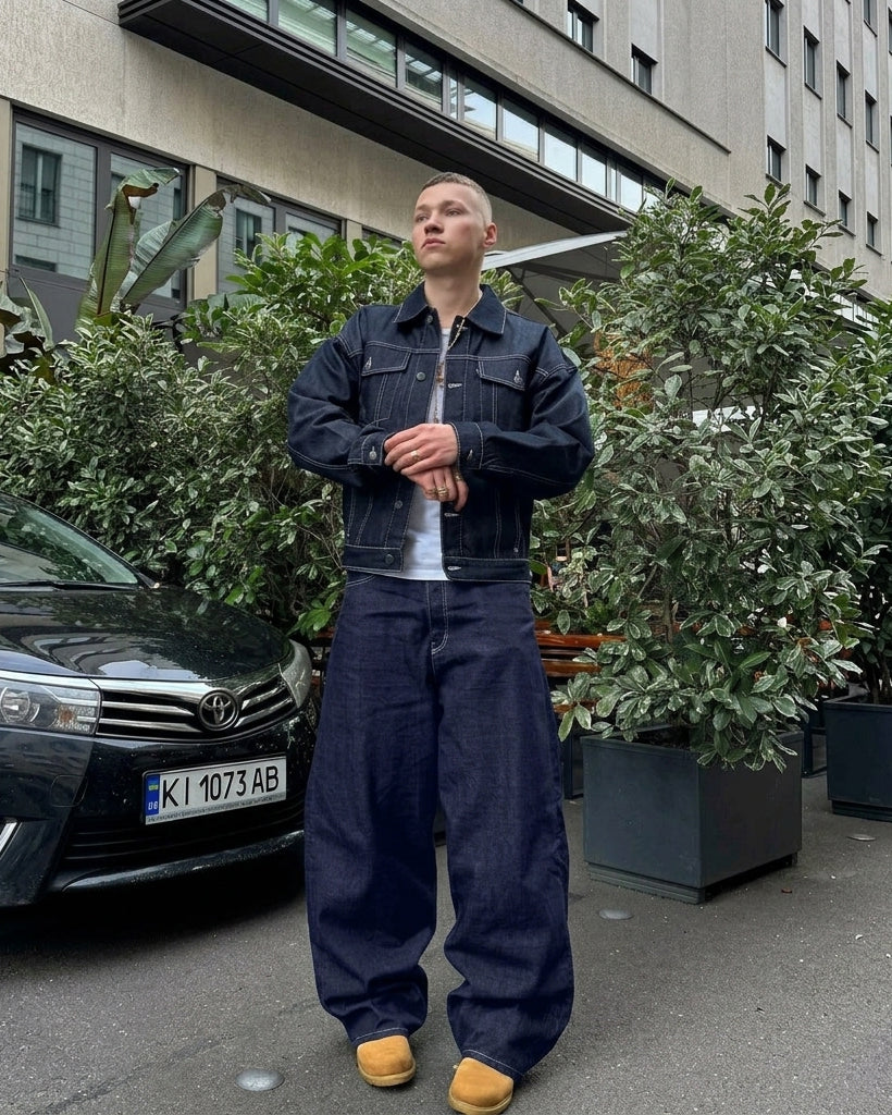 Deep Ocean Barrel Fit Denim