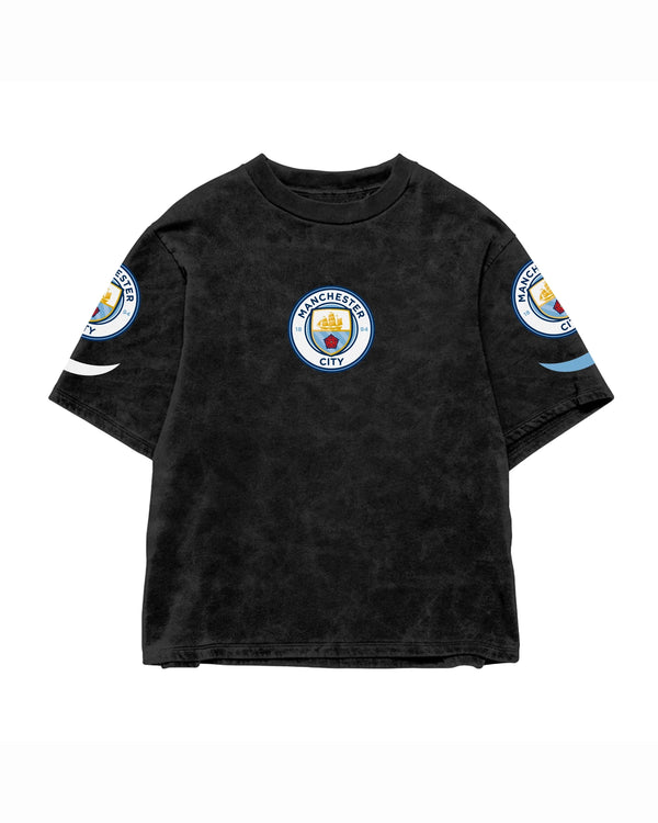 Manchester Striker 9 Acid Wash Oversized Tee