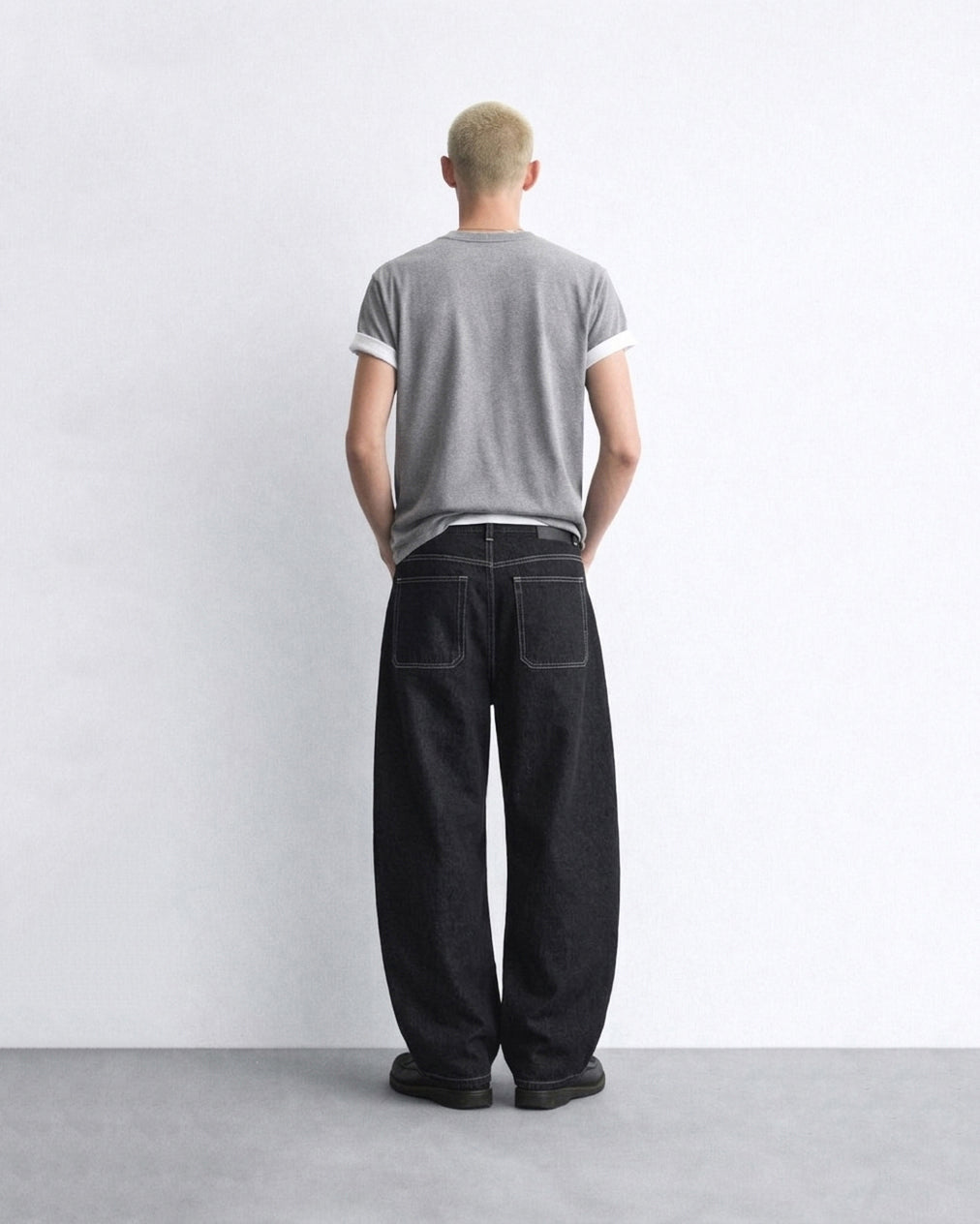 Phantom Black Barrel Fit Denim