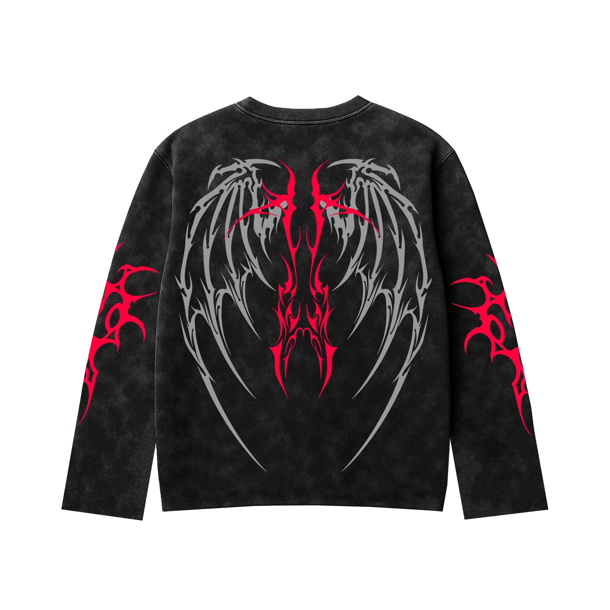 BLOOD RED SERAPH VOID FULL SLEEVE T-SHIRT
