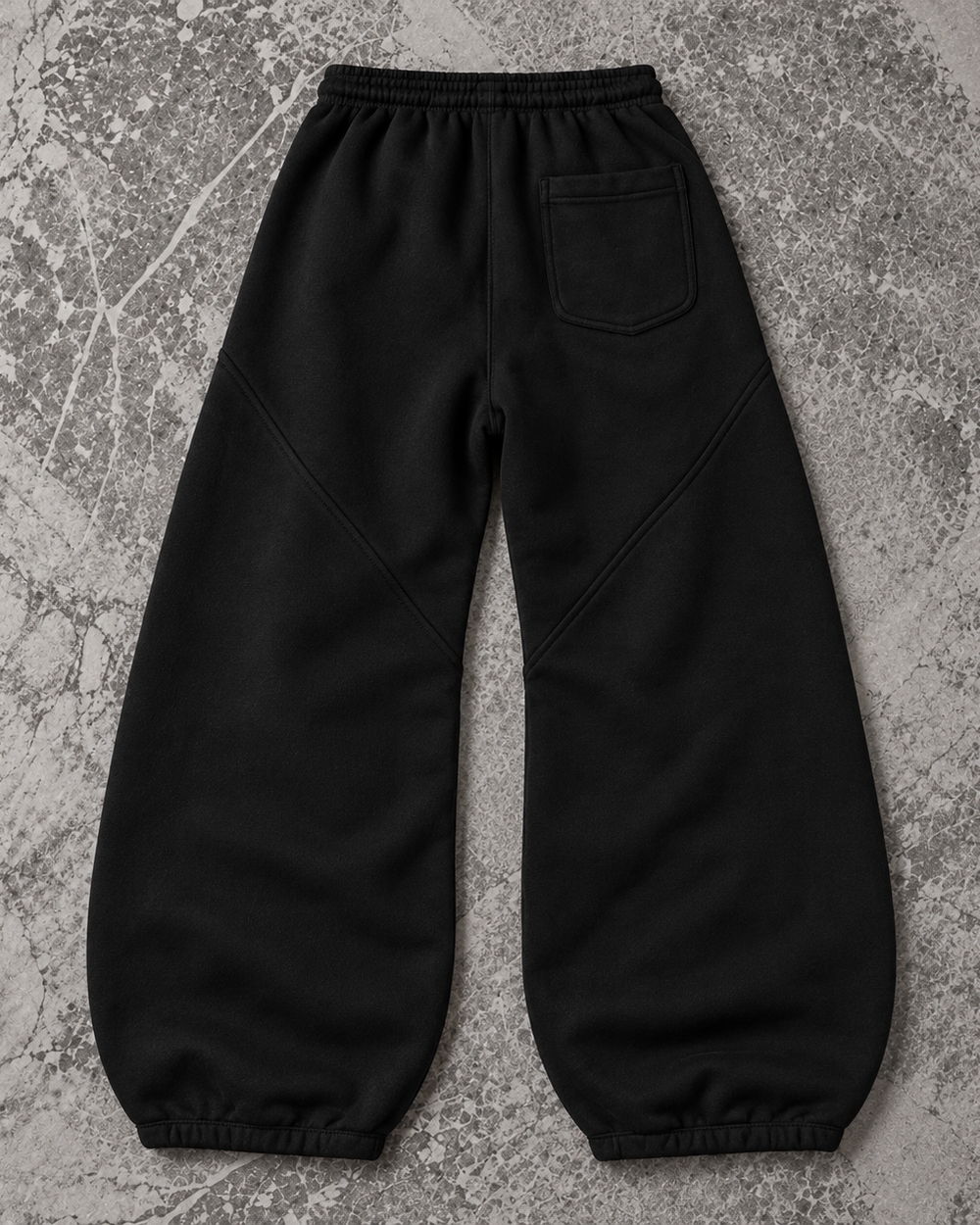 Shadow Black Oversized Sweatpants