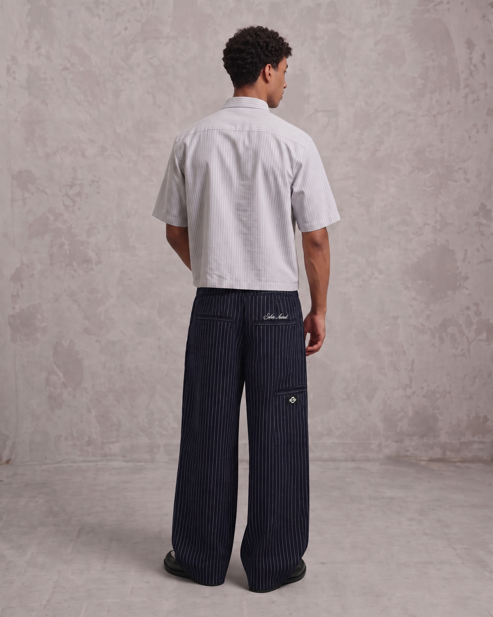 Relaxed Pinstripe Pants