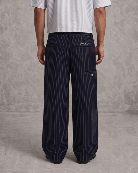 Relaxed Pinstripe Pants