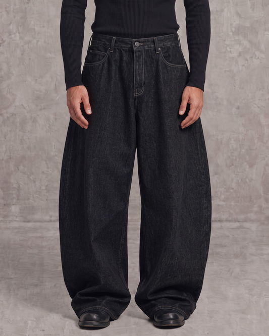 Phantom Black Barrel Fit Denim