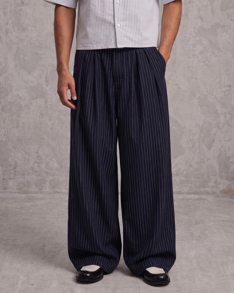 Relaxed Pinstripe Pants