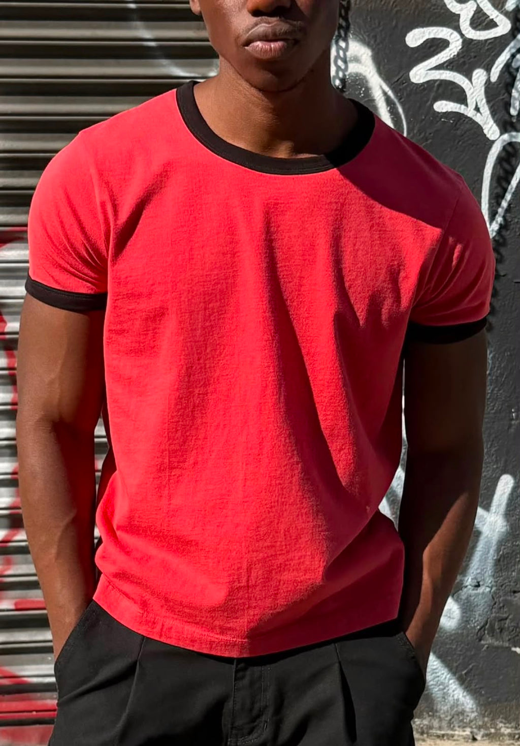 Red Ringer Tee