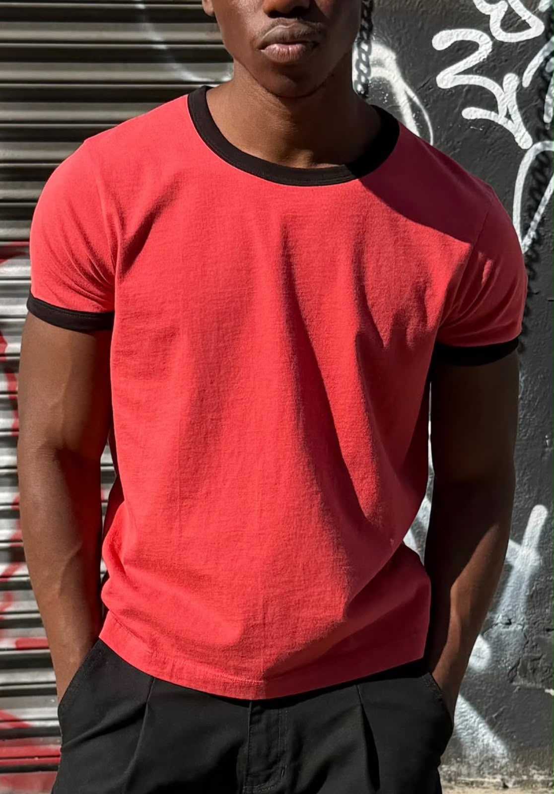 Red Ringer Tee