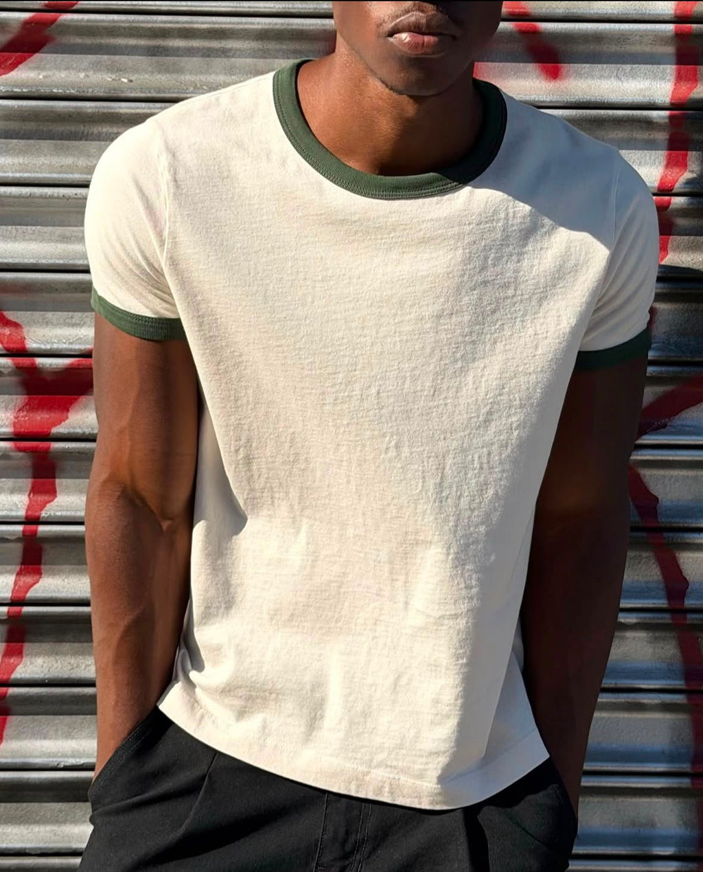 Green Ringer Tee