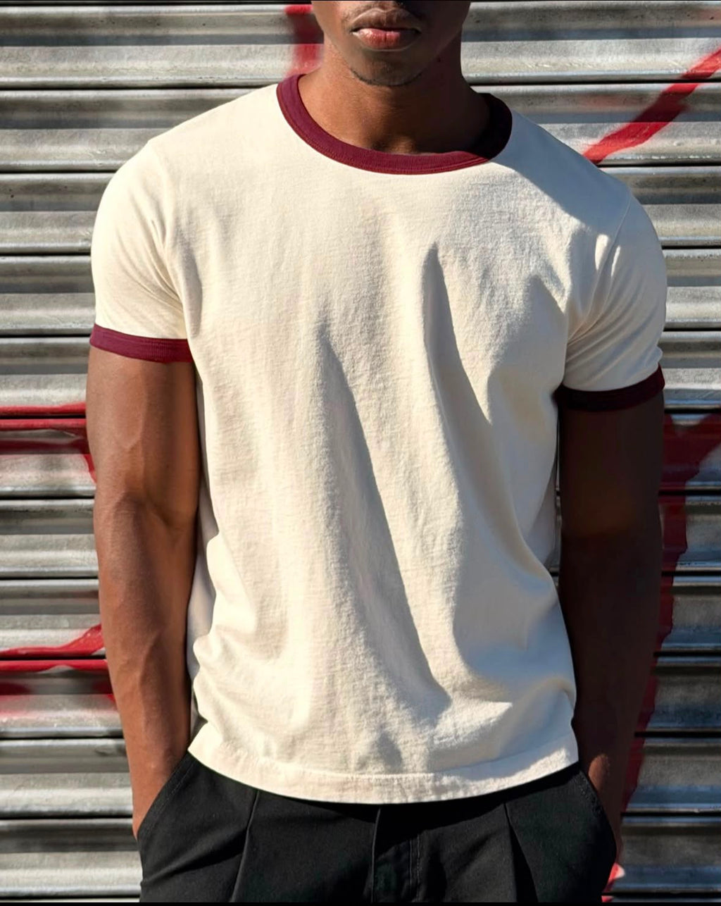 Maroon Ringer Tee