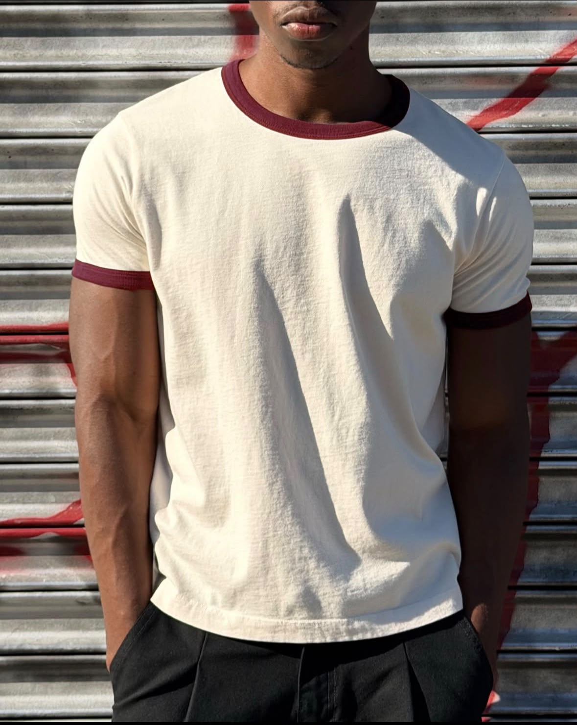 Maroon Ringer Tee